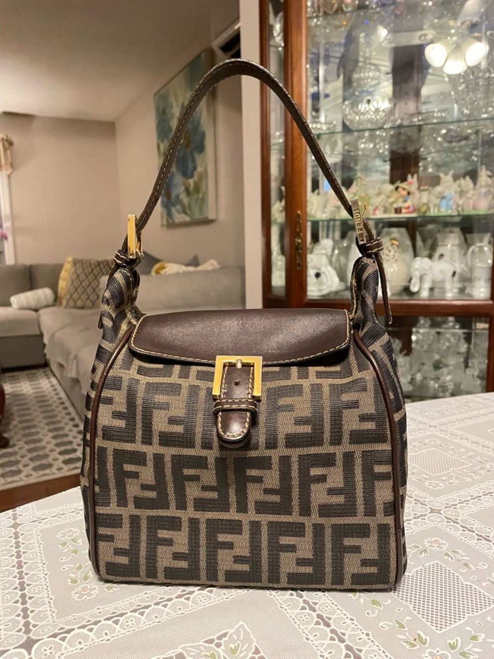 Vintage Authentic Fendi Zucca Bag
